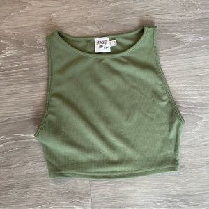 Princess Polly Cropped green tank